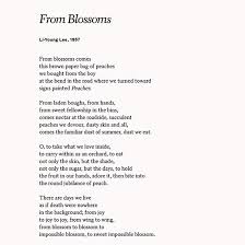 Read From Blossoms By Li Young Lee To Commemorate The Joyous Day Of Your Anniversary Or Wedding First Love Poem Poems Poetry Words