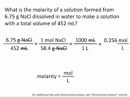 Molarity Is The Number Of Moles Of Absolute Dissolved In A Liter Of Solution We Used It To Calculate Chemistry Classroom Teaching Chemistry Chemistry Lessons