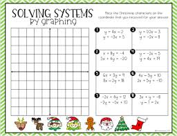 Solving Systems Of Equations By Graphing Activity Graphing Linear Equations Activities Systems Of Equations Graphing Linear Equations