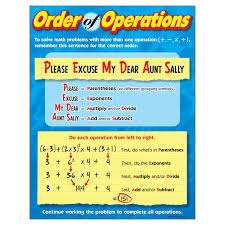 Order Of Operations Grade 4 8 Chart Order Of Operations Homeschool Math Math Methods