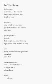 E E Cummings In The Rain Poetry Words Rain Quotes Rain Poems