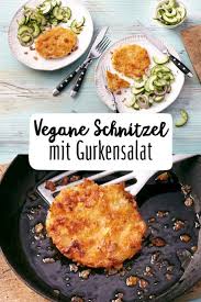 Vegane Kohlrabi Schnitzel Mit Gurkensalat Kohlrabi Recipes Vegan Cooking Cooking Dinner