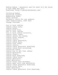 In this roblox guide you can find all valid roblox promo codes, if you redeem them, you will receive many free rewards. Roblox Robux Hacks Generator 2015 By Robloxrobuxhacks Issuu
