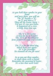 Printable Easter Candy Poem Easter Poems Easter Story Easter Speeches