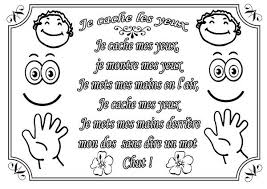 A37b5420 Jpg 600 424 Comptines Comptine Je Cache Mes Yeux Comptine Illustree