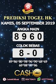 Prediksi Togel Hongkong Kamis 05 September 2019 Rabu Minggu Selasa