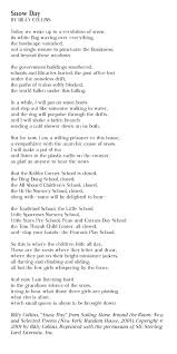 Snow Day Billy Collins Copied From Poetryfoundation Org Poems For Students Poetry Lessons Billy Collins