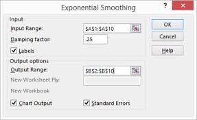 How To Calculate Weighted Moving Averages In Excel Using Exponential Smoothing Exponential Excel Workbook