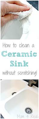 how to clean a ceramic sink or