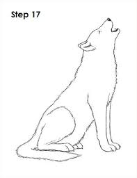 How To Draw A Wolf Howling Wolf Drawing Wolf Sketch Wolf Howling Drawing
