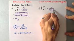 Binomial Formula Of N Choose R Youtube