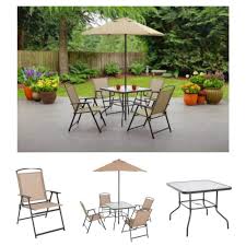 Amazon Com Albany Lane 6 Piece Folding Dining Set By Mainstays Patio Table Patio Folding Chair Patio Umbrella Patio Dining Set Outdoor Decorations Outdoor Dining Set Tan Industrial Scientific