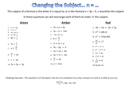 Rearranging Formulae Worksheet Teaching Algebra Literal Equations This Or That Questions
