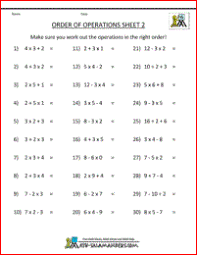 Pemdas Rule Worksheets Pemdas Worksheets Pemdas Order Of Operations