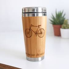 Travel Mug Personalised Wooden Bicycle Travel Mug Customized Coffee Mug Mugs Wooden Bicycle Travel Mug