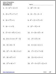 Practice The Order Of Operations With These Free Math Worksheets Free Math Worksheets Algebra Worksheets Pemdas Worksheets