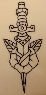 Knife With Rose Tattoo Google Search Tattoos Art Tattoo Diy Tattoo
