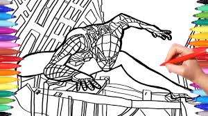 If do you like coloring page video, spiderman in fight and play doh, this video is especially for you. Drawing And Coloring Spiderman Spider Man Coloring Pages Watch How To Draw Spiderman Youtube