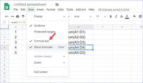 How To Show Or Hide Formula Bar In Google Sheets Excelnotes