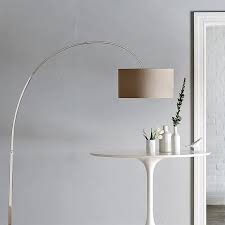 Overarching Floor Lamp Polished Nickel Overarching Floor Lamp White Floor Lamp Lamps Living Room