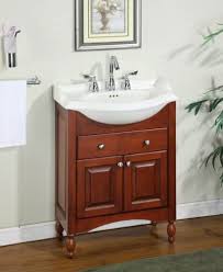 I am thinking since it is a smaller bathroom, a shallower vanity might make it look more spacious. Amazon Com Windsor 26 Narrow Depth Bathroom Vanity Base Base Finish Cognac Appliances