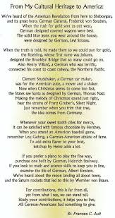German American Poem German Heritage American German Ancestry