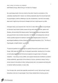 The question is, how we can reflect on ourselves objectively. Self Reflective Essay What I Bring To The Role Of A Therapist Psyc2200 Pre Professional Psychology Ii Newcastle Thinkswap
