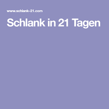 Schlank In 21 Tagen Schlank Besser Gesund Leben Abnehmen