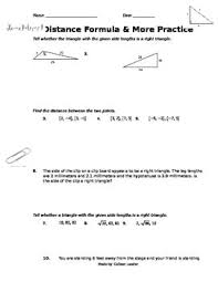 Distance Formula More Practice Distance Formula Writing Linear Equations Text Structure Worksheets