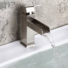 brushed nickel bathroom sink faucets