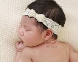 Pearl Baby Headband Baby Headbands Lace Pearl Headband Newborn Headband Bow Headband Mini Baby Girl Headbands Baby Girl Hair Accessories Vintage Baby Girl