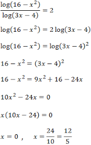We Resolve The Logarithmic Equation Log 16 X 2 Log 3x 4 2 Studying Math Math Formulas Equations