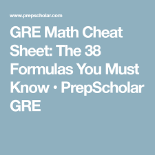 Gre Math Cheat Sheet The 38 Formulas You Must Know Prepscholar Gre Gre Math Math Cheat Sheet Gre Prep