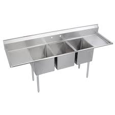 elkay foodservice 3 compartment sink