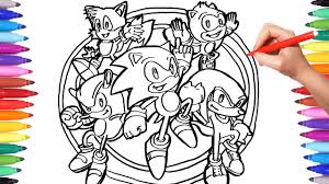 Sonic mania sprites (sonic) remix by denimaluminumsalad. Sonic The Hedgehog Coloring Pages Watch How To Draw Sonic And Friends Cartoon Coloring Pages Youtube