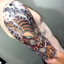 Beautiful Japanese Tiger Tattoo Idea Japanese Tiger Tattoo Japanese Tattoo Tiger Tattoo Sleeve