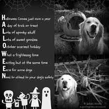 H A L L O W E E N Poem Golden Woofs Scary Holiday Dog Safety Poems