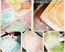 Art Scrap More Gelatos Stencils Modeling Paste Tutoriel Mini Albums Tuto Scrapbooking Tutoriel