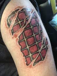 Spider Man 3d Tattoo Ripped Skin Tattoos 3d Tattoo Fish Tattoos
