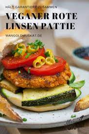 Vegane Burger Mit Linsenpatties Glutenfrei Sojafrei Proteinreich Rezept Rezepte Essen Vegane