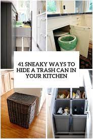 to hide a trash can in your kitchen