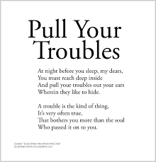 Pull Your Troubles Inspirational Poems For Kids Poetry For Kids Kids Poems