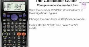 Change Numbers To Standard Form Casio Calculator Sci Mode Fx 83gt Standard Form Calculator Standard Form Math