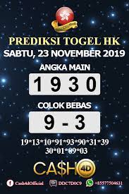 Prediksi Togel Hongkong Sabtu 23 November 2019 Rabu Minggu Selasa