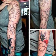 Had A Great Day Starting Another Fun Ghibli Sleeve Ghiblitattoo Ghibli Tattoo Best Sleeve Tattoos Sleeve Tattoos