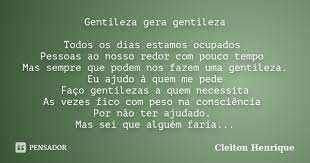 Gentileza Gera Gentileza Todos Os Dias Cleiton Henrique