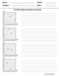 Distance Formula Worksheet Generator Use In Go The Distance Unit Writing Linear Equations Coordinate Plane Worksheets Pythagorean Theorem