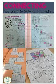 Solve Quadratic Equations By Factoring With These Fun Hands On Activities Math Dyal Solving Quadratic Equations Quadratics Algebra Activities