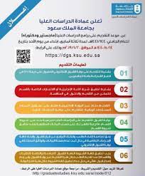 جامعة الملك سعود تعلن موعد التقديم على برامج الدراسات العليا المدينة