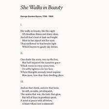 Share George Gordon Byron S Poem She Walks In Beauty To Celebrate Your Loved One For Your Marriage Or Anniversary Wedding Poems Poems Byron Poetry